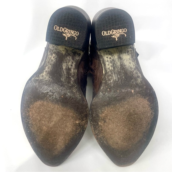 SOLD Old Gringo Women's Mini Belinda 7" Ankle Boots Size 8 B Brown Cowboy Boot - Picture 6 of 7